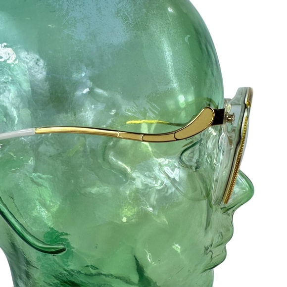 Rare ULTRA Zanadu Designer Gold Cat Eye Glasses Classic Clear Frames 59 18 NOS